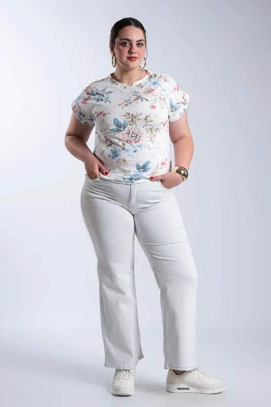 Floral Short-Sleeve Cotton T-Shirt