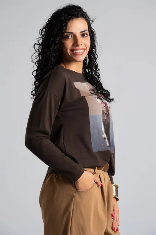 Long Sleeve Cotton Blouse Candy