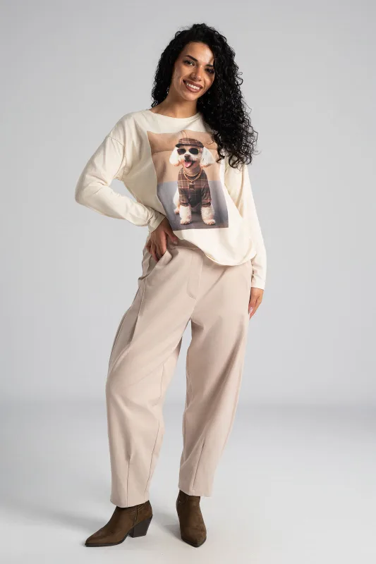 Long Sleeve Cotton Blouse Candy