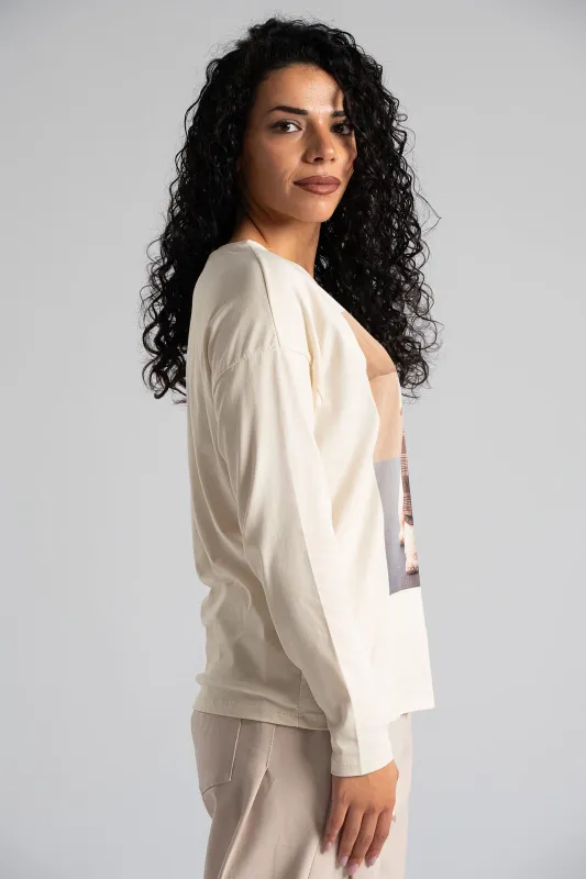 Long Sleeve Cotton Blouse Candy