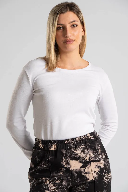 Shirt Cotton Rib Long Sleeve 