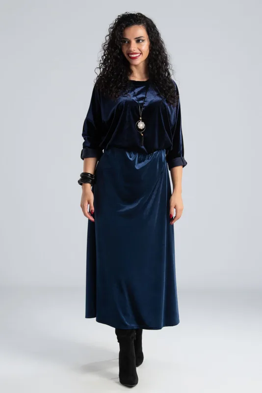 Μπλούζα Velvet Νυχτερίδα Μανίκι