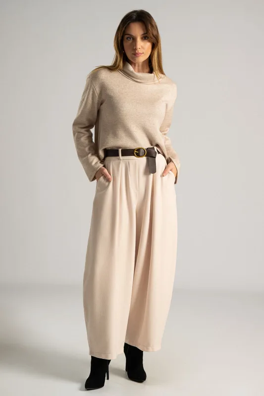 Blouse Loose Turtleneck Necklace 