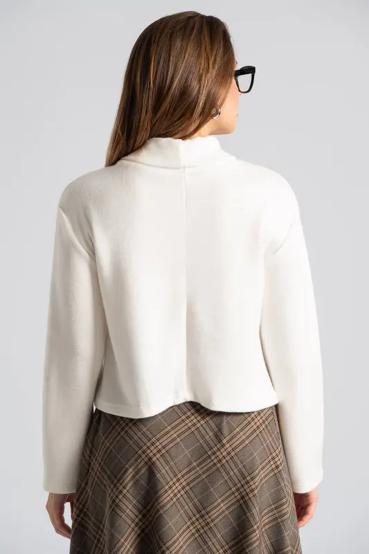 Blouse Loose Turtleneck Necklace 