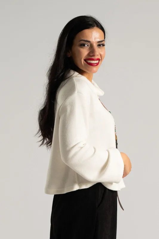 Blouse Loose Turtleneck Necklace 