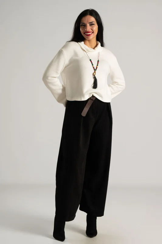 Blouse Loose Turtleneck Necklace 