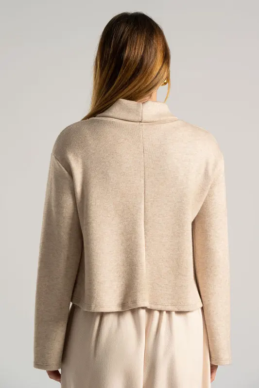 Blouse Loose Turtleneck Necklace 