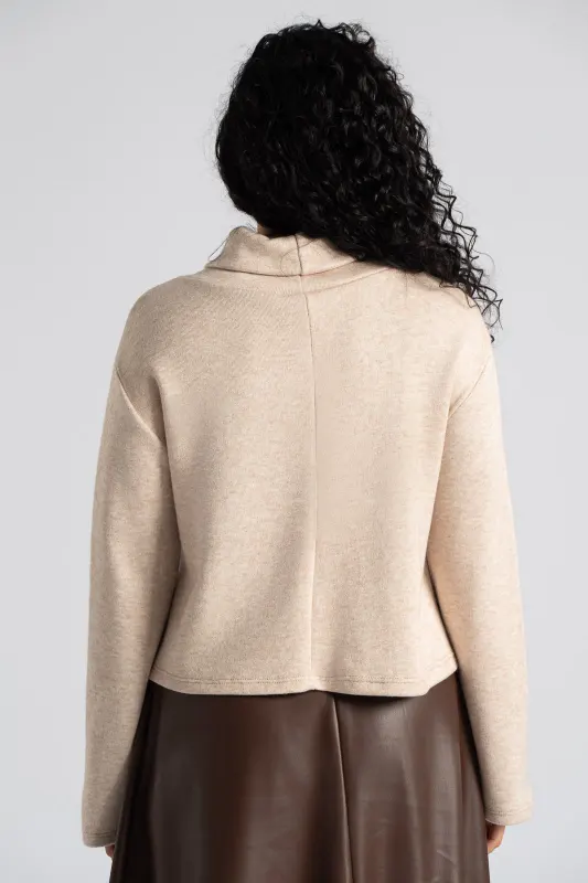 Blouse Loose Turtleneck Necklace 