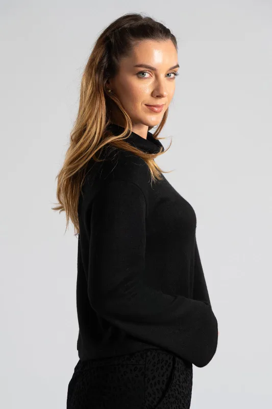 Blouse Loose Turtleneck Necklace 