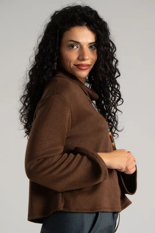 Blouse Loose Turtleneck Necklace 