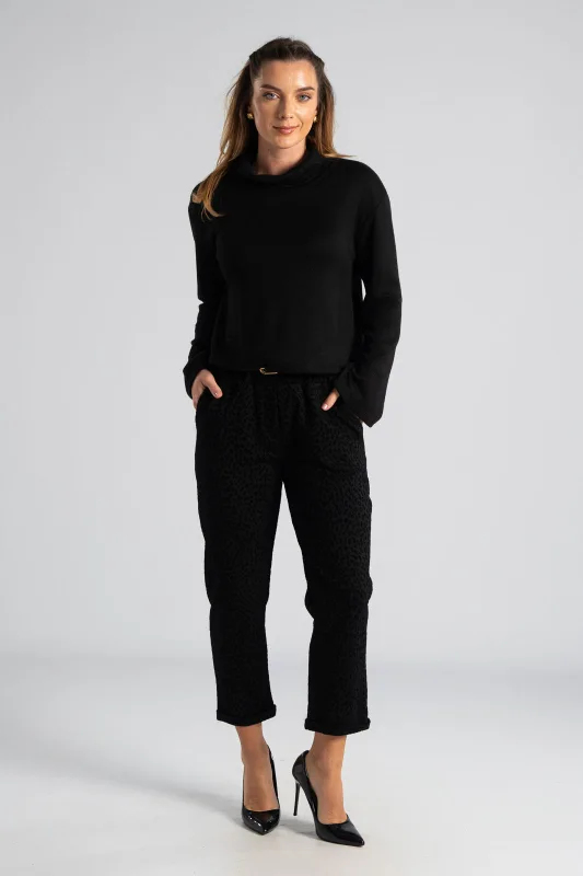 Blouse Loose Turtleneck Necklace 