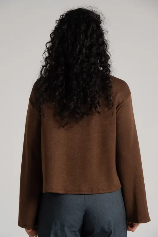 Blouse Loose Turtleneck Necklace 