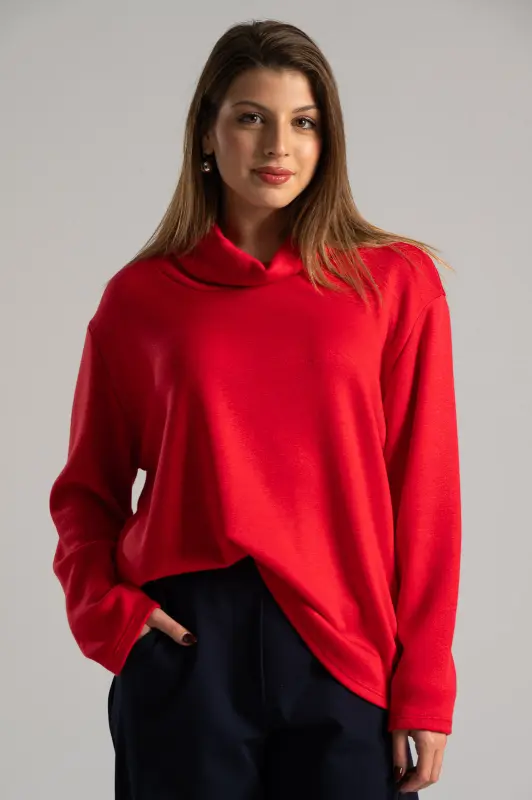 Μπλούζα Χαλαρό Ζιβάγκο Μονόχρωμη