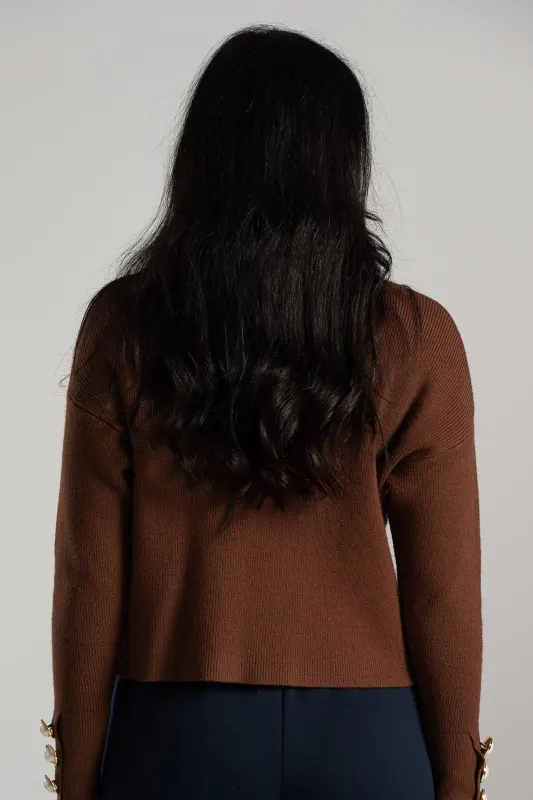Blouse Loose Turtleneck Rib