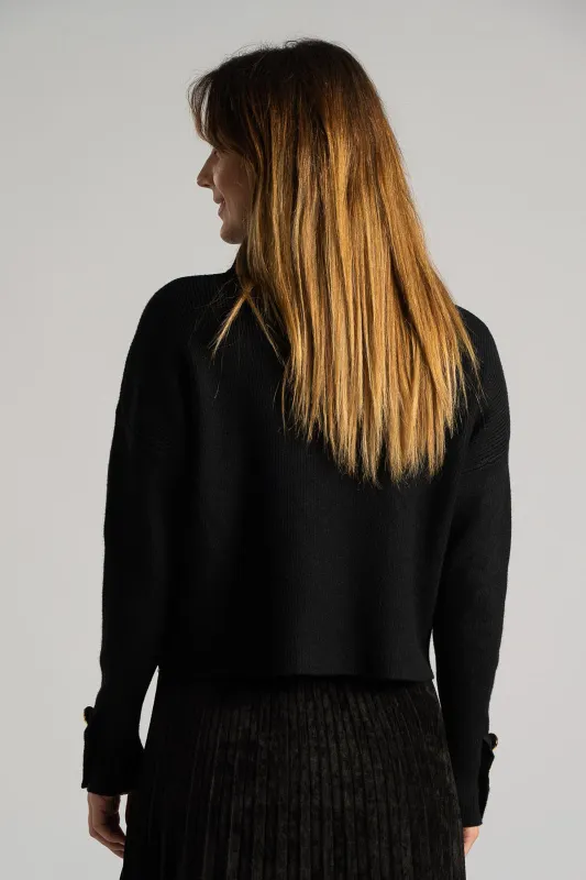 Blouse Loose Turtleneck Rib