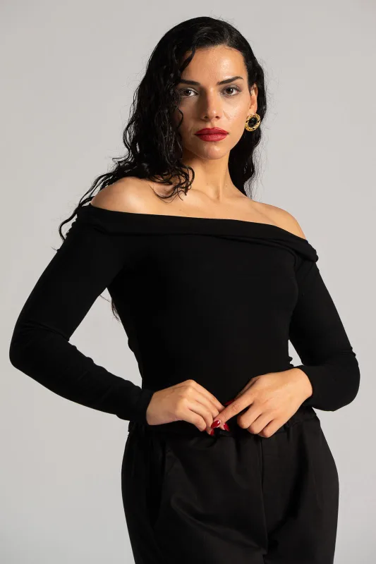 Μπλούζα Χαμόγελο Λαιμόκοψη Μακριά Μανίκια