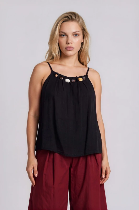 Blouse Beads Pleats