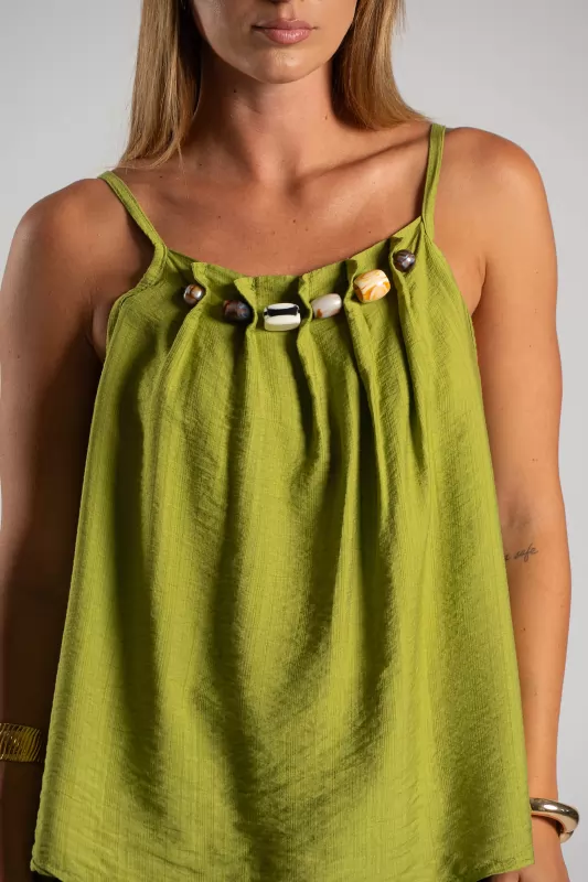 Blouse Beads Pleats
