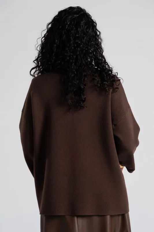 Turtleneck Blouse Front Opening