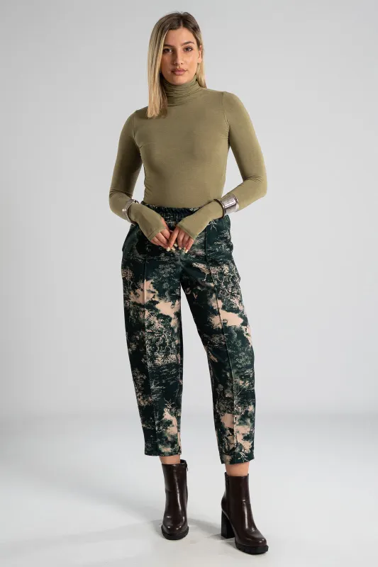 Blouse Turtleneck Basic Solid Color