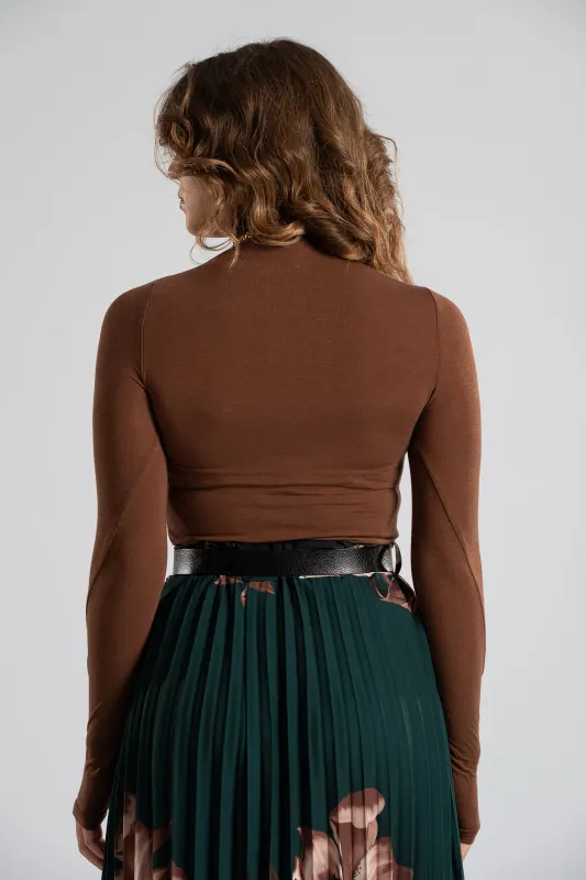Blouse Turtleneck Basic Solid Color