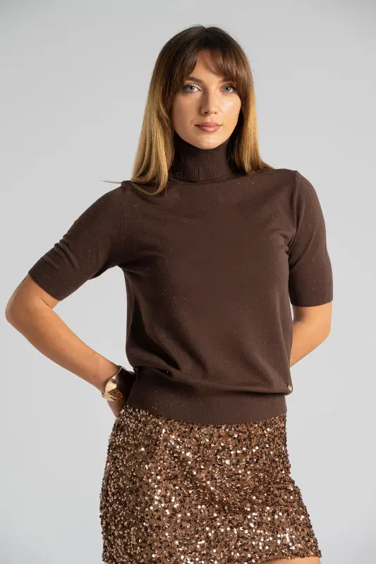 Μπλούζα Ζιβάγκο Κοντομάνικη Ασημοκλωστή