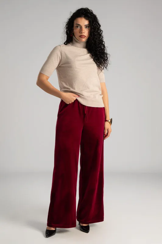 Blouse Turtleneck Short Sleeve Silver Thread 