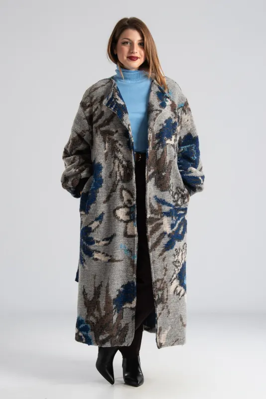 Blouse Turtleneck Short Sleeve Silver Thread 