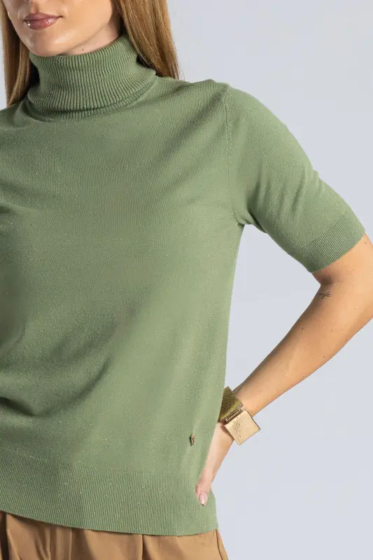 Μπλούζα Ζιβάγκο Κοντομάνικη Ασημοκλωστή