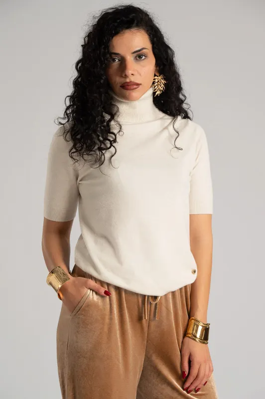 Μπλούζα Ζιβάγκο Κοντομάνικη Ασημοκλωστή