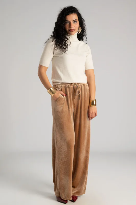 Blouse Turtleneck Short Sleeve Silver Thread 