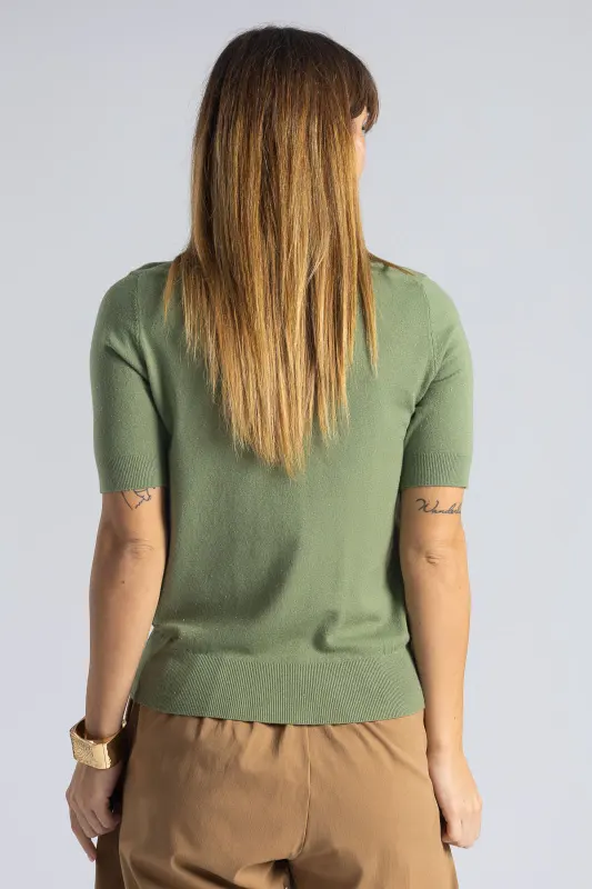 Μπλούζα Ζιβάγκο Κοντομάνικη Ασημοκλωστή