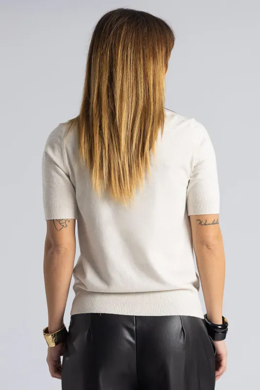 Μπλούζα Ζιβάγκο Κοντομάνικη Ασημοκλωστή