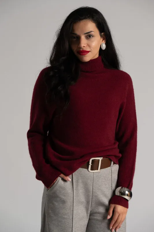 Blouse Τurtleneck, Single Color