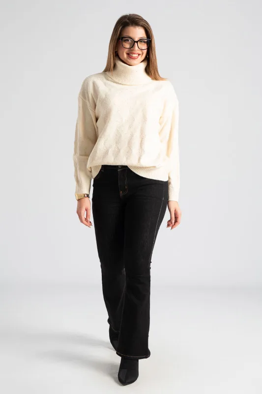 Blouse Turtleneck Sequins 