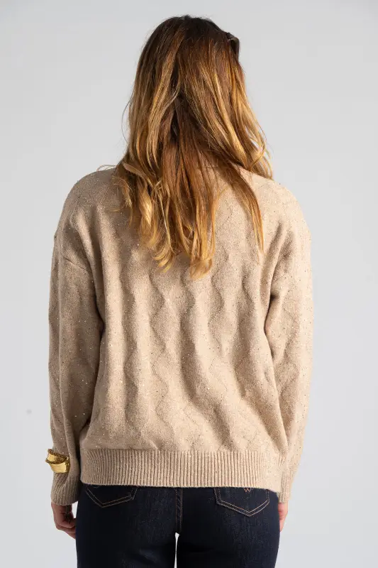 Blouse Turtleneck Sequins 