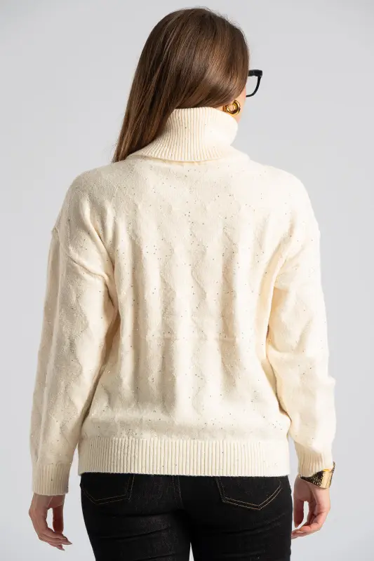 Blouse Turtleneck Sequins 