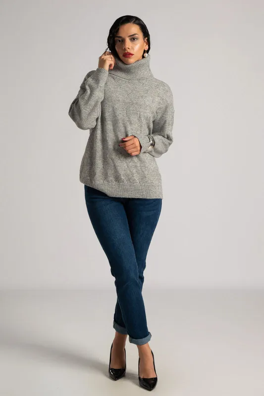 Blouse Turtleneck Sequins 