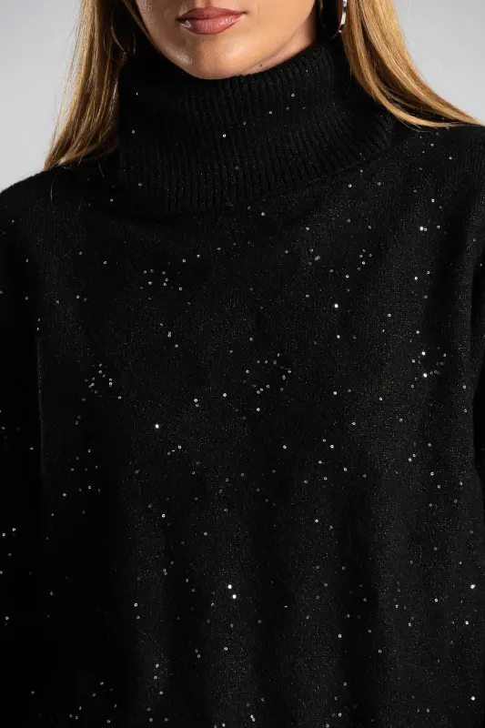 Blouse Turtleneck Pleats