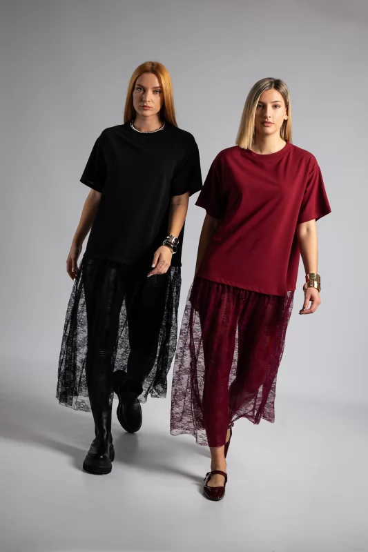 Blouse Dress Lace Finish