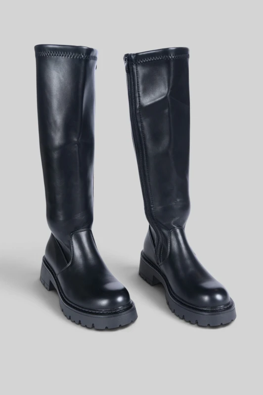 Μπότα Δερματίνη Chunky