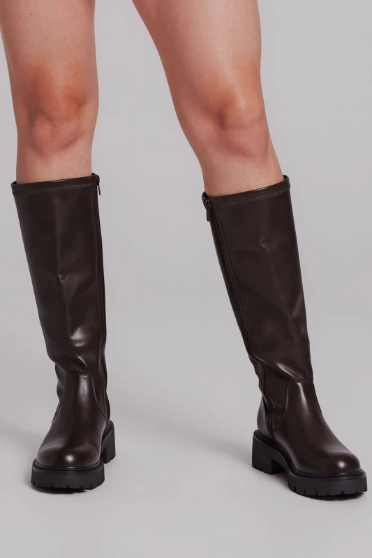 Boots Leatherette Chunky 