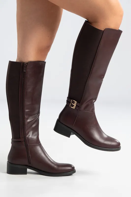 Boots Leatherette Riding 