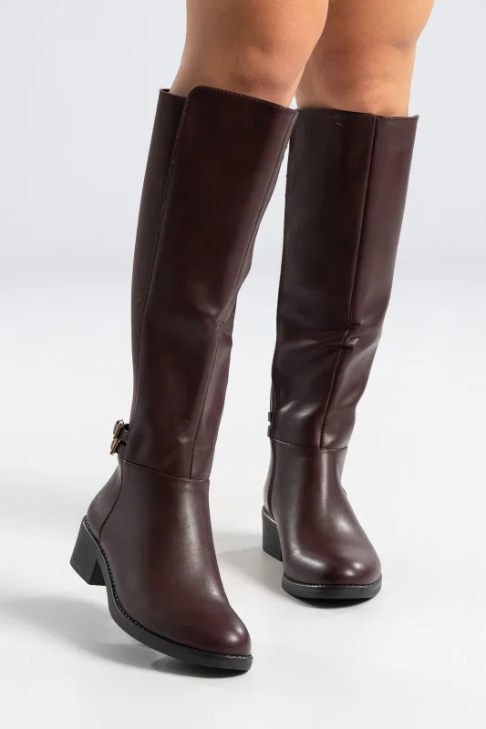 Boots Leatherette Riding 
