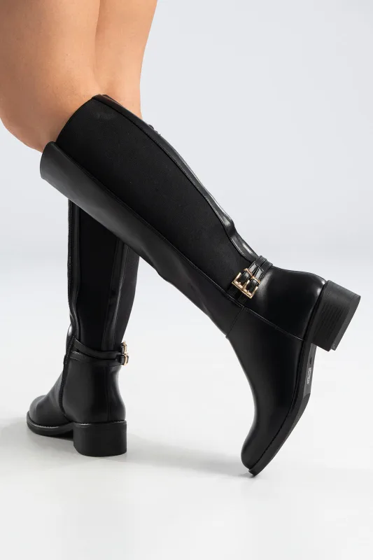 Boots Leatherette Riding 