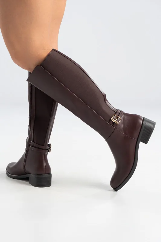 Boots Leatherette Riding 