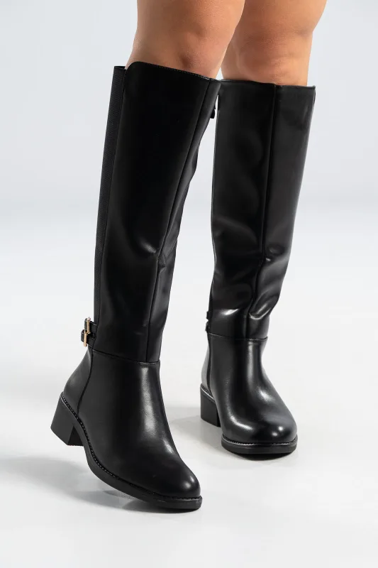 Boots Leatherette Riding 