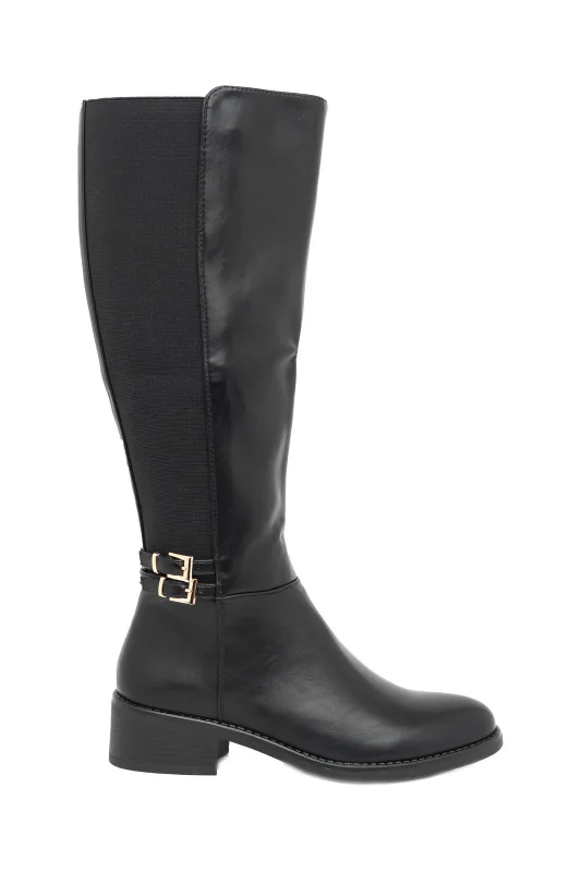 Boots Leatherette Riding 