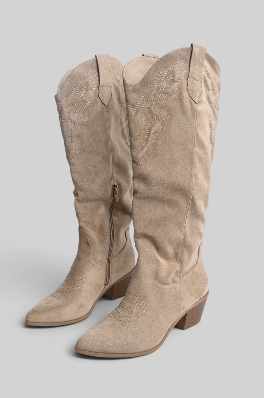 Boots Suede Embroidered 