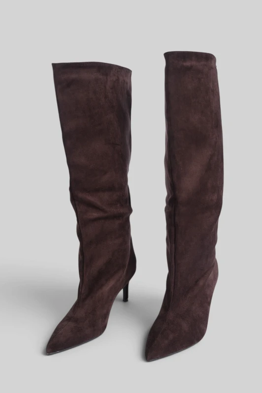Μπότα Suede Μυτερή
